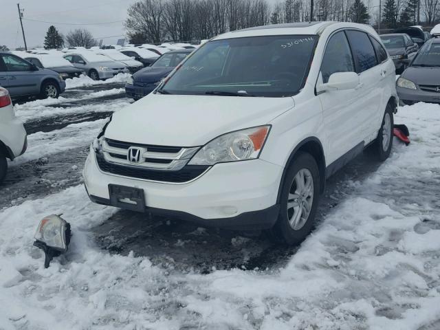 5J6RE4H7XBL813794 - 2011 HONDA CR-V EXL WHITE photo 2