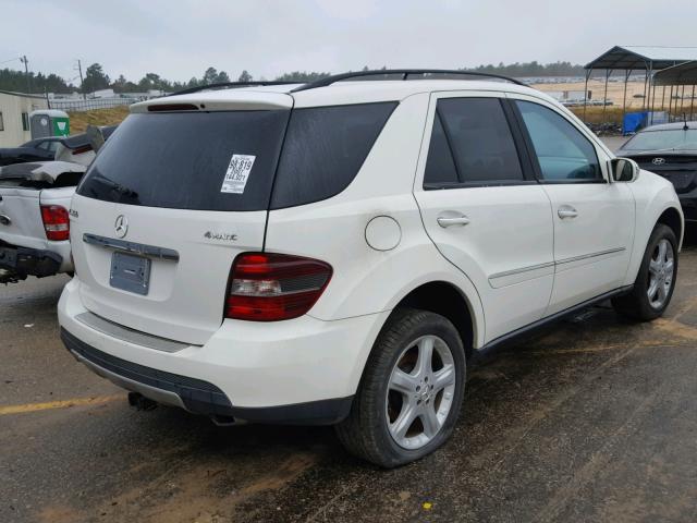 4JGBB86E57A214082 - 2007 MERCEDES-BENZ ML 350 WHITE photo 4