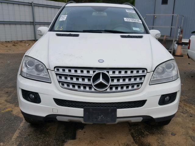 4JGBB86E57A214082 - 2007 MERCEDES-BENZ ML 350 WHITE photo 9