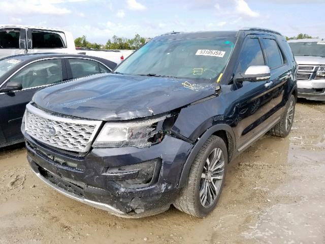 1FM5K8HT3HGB39552 - 2017 FORD EXPLORER P BLACK photo 2