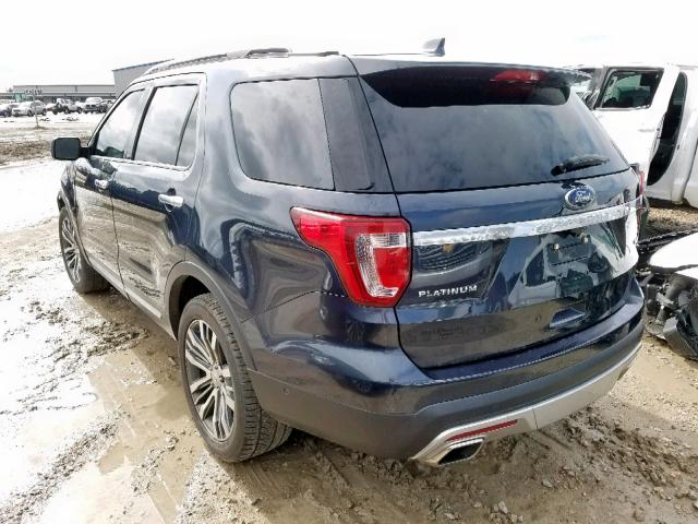 1FM5K8HT3HGB39552 - 2017 FORD EXPLORER P BLACK photo 3