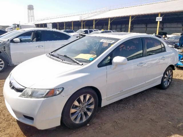 19XFA1F87AE039834 - 2010 HONDA CIVIC EX WHITE photo 2