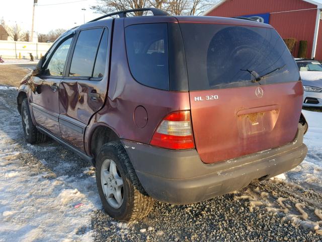 4JGAB54E0XA102965 - 1999 MERCEDES-BENZ ML 320 MAROON photo 3