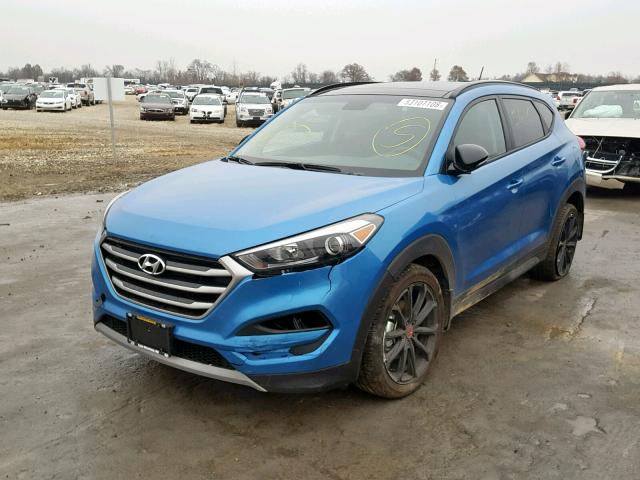 KM8J33A27HU439502 - 2017 HYUNDAI TUCSON LIM BLUE photo 2