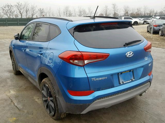 KM8J33A27HU439502 - 2017 HYUNDAI TUCSON LIM BLUE photo 3