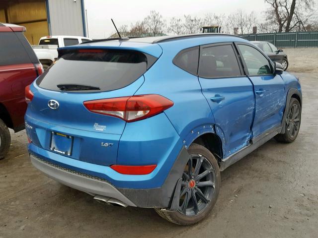 KM8J33A27HU439502 - 2017 HYUNDAI TUCSON LIM BLUE photo 4