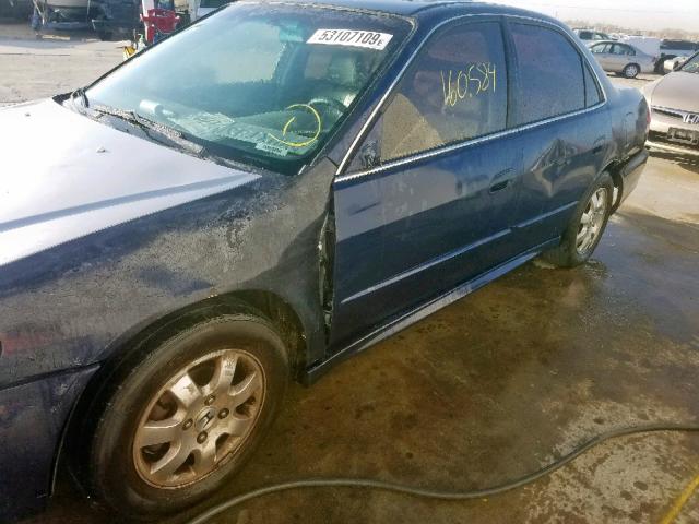 JHMCG66832C005038 - 2002 HONDA ACCORD EX BLUE photo 9