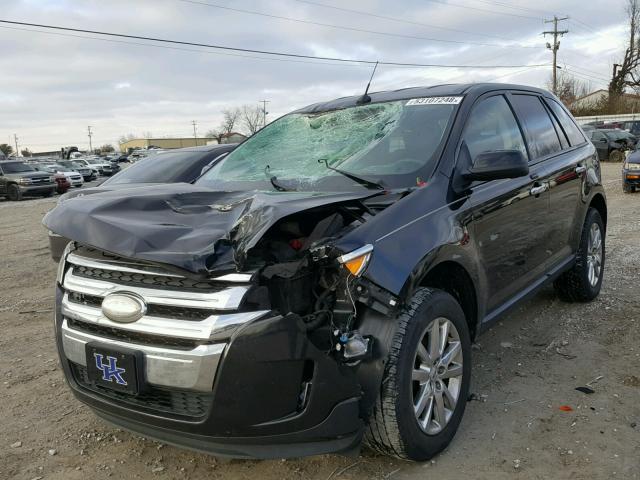 2FMDK3JC4BBB12786 - 2011 FORD EDGE SEL BLACK photo 2