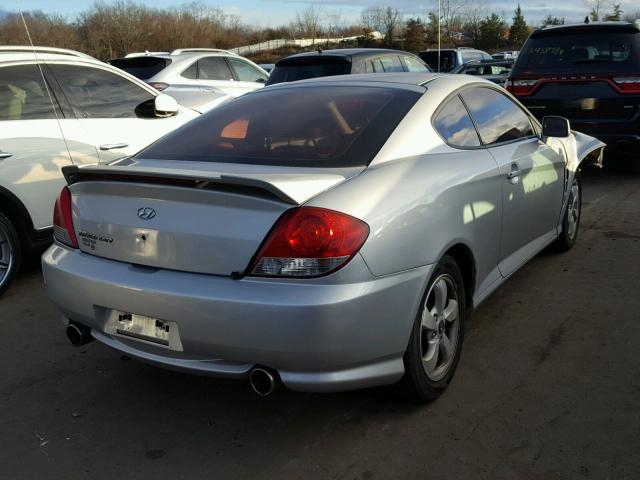 KMHHM65D26U225927 - 2006 HYUNDAI TIBURON GS SILVER photo 4