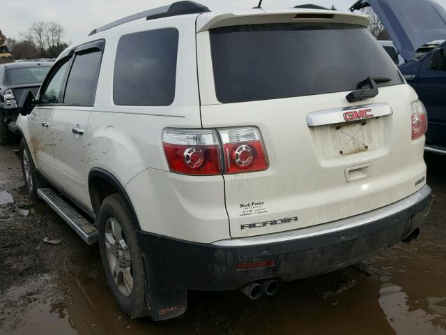 1GKKVPED7CJ256587 - 2012 GMC ACADIA SLE WHITE photo 3