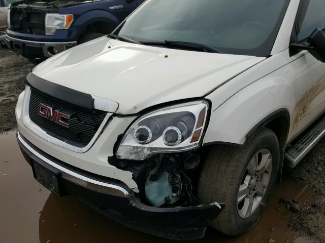 1GKKVPED7CJ256587 - 2012 GMC ACADIA SLE WHITE photo 9