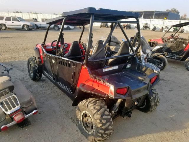 4XAXE76A6DF677086 - 2013 POLARIS RZR 4 800 RED photo 3