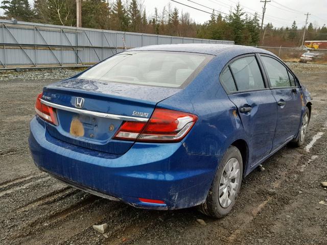 2HGFB2E26DH009962 - 2013 HONDA CIVIC DX BLUE photo 4