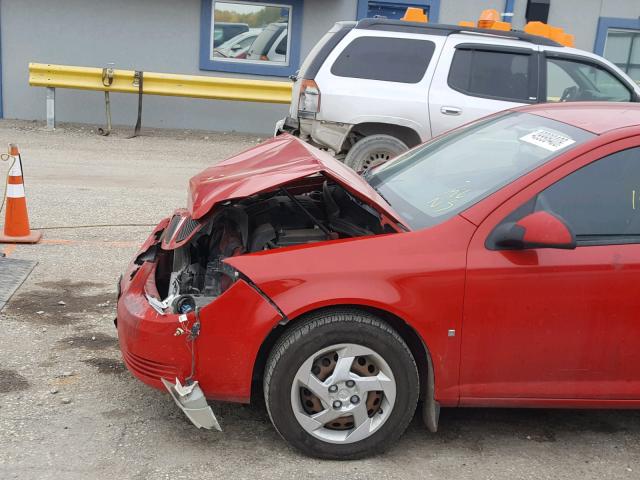 1G2AL18F087293920 - 2008 PONTIAC G5 RED photo 9