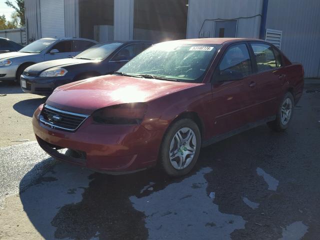1G1ZS51806F253448 - 2006 CHEVROLET MALIBU LS ბურგუნდია ფოტო 2