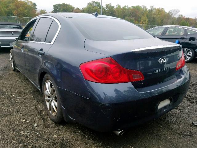 JNKCV61EX9M013127 - 2009 INFINITI G37 BASE GRAY photo 3