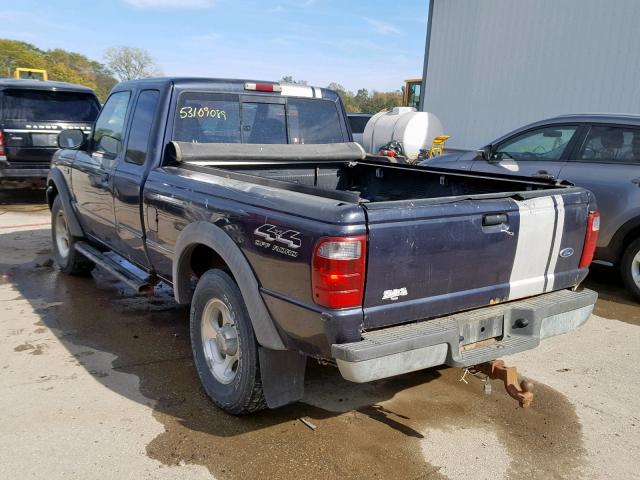 1FTZR45E02PB06306 - 2002 FORD RANGER SUP BLUE photo 3