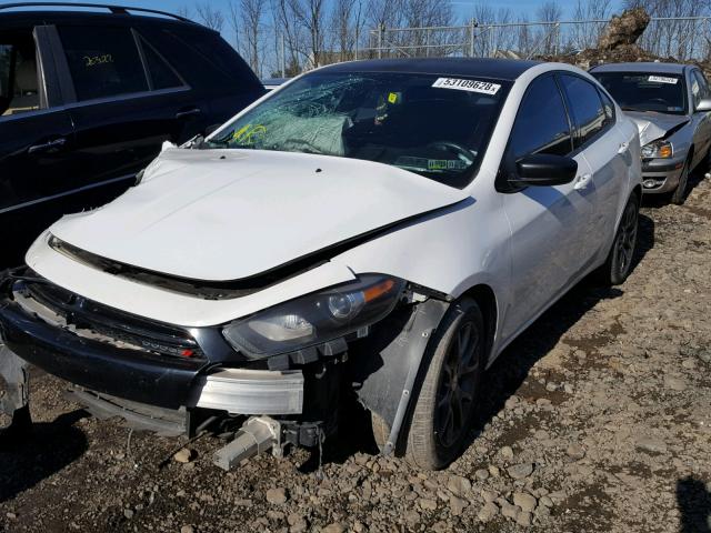 1C3CDFBA6DD337320 - 2013 DODGE DART SXT WHITE photo 2