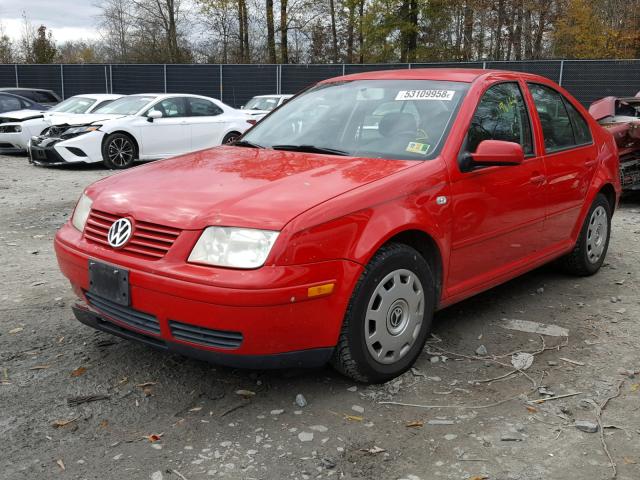 3VWSK69M92M086207 - 2002 VOLKSWAGEN JETTA GLS RED photo 2