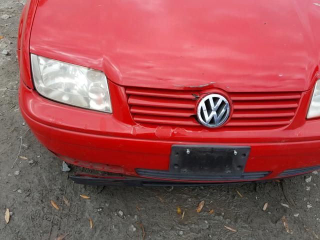 3VWSK69M92M086207 - 2002 VOLKSWAGEN JETTA GLS RED photo 9