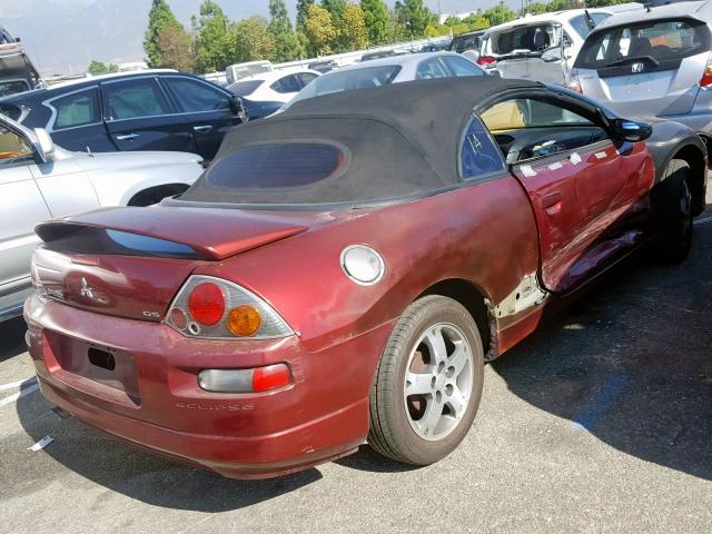 4A3AE45G25E002309 - 2005 MITSUBISHI ECLIPSE SP RED photo 4