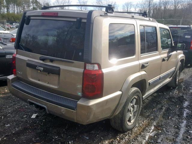 1J8HG48N66C145078 - 2006 JEEP COMMANDER GOLD photo 4