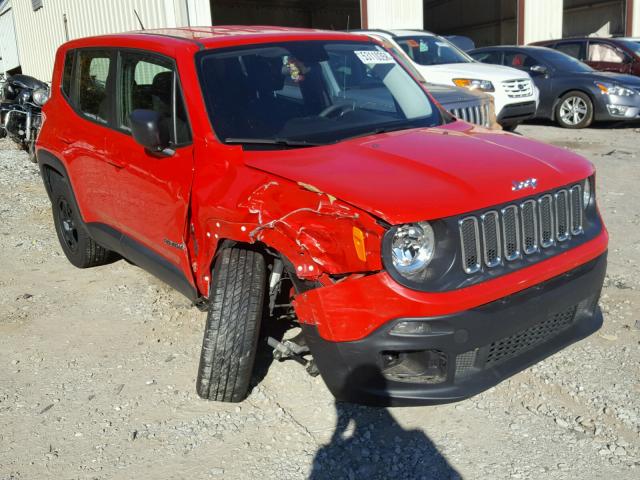 ZACCJAAT7GPD04665 - 2016 JEEP RENEGADE S RED photo 1