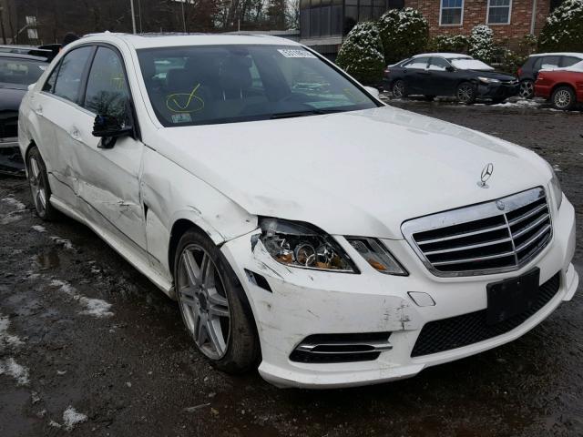 WDDHF8JB4DA739183 - 2013 MERCEDES-BENZ E 350 4MAT WHITE photo 1