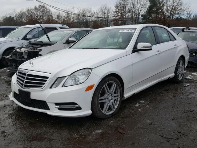 WDDHF8JB4DA739183 - 2013 MERCEDES-BENZ E 350 4MAT WHITE photo 2