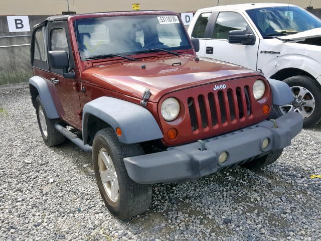 1J4FA24148L596188 - 2008 JEEP WRANGLER X RED photo 1