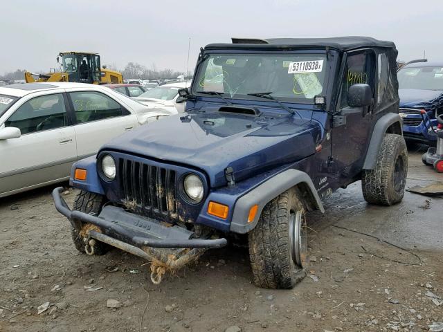 1J4FA29SX5P338120 - 2005 JEEP WRANGLER / BLUE photo 2