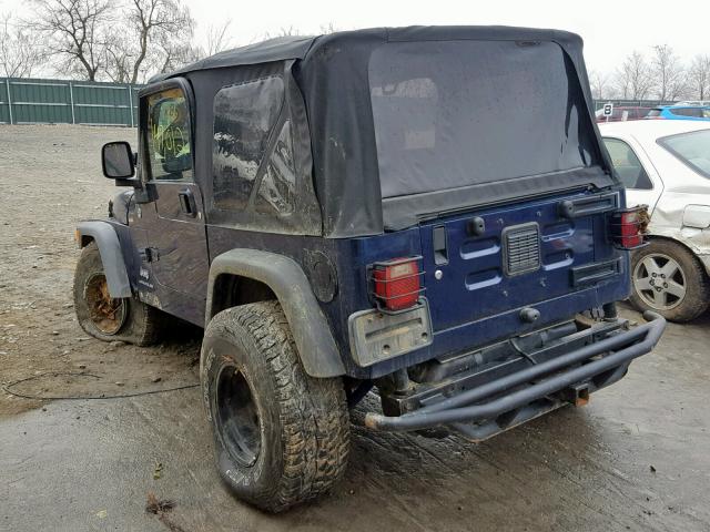 1J4FA29SX5P338120 - 2005 JEEP WRANGLER / BLUE photo 3