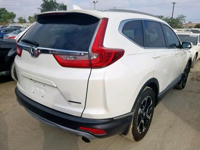 2HKRW1H9XJH512870 - 2018 HONDA CR-V TOURI WHITE photo 4