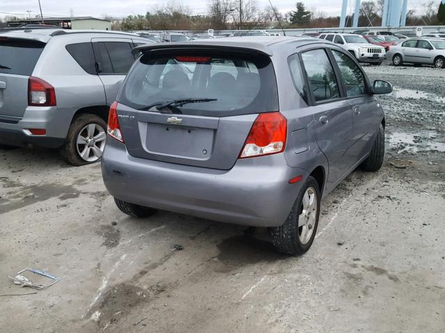 KL1TG66616B578765 - 2006 CHEVROLET AVEO LT GRAY photo 4