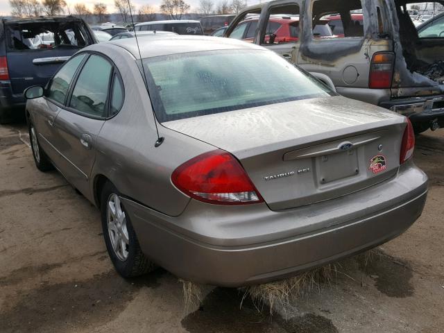 1FAFP56U26A137852 - 2006 FORD TAURUS SEL BEIGE photo 3