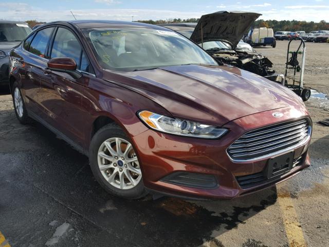 3FA6P0G77FR113788 - 2015 FORD FUSION S BURGUNDY photo 1