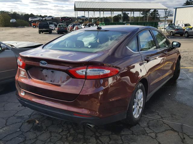 3FA6P0G77FR113788 - 2015 FORD FUSION S BURGUNDY photo 4