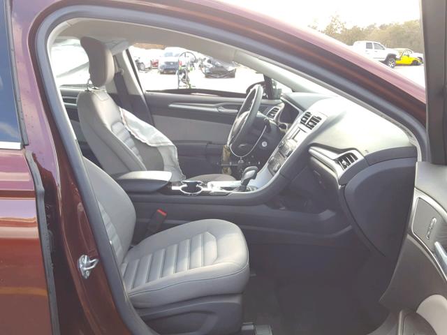 3FA6P0G77FR113788 - 2015 FORD FUSION S BURGUNDY photo 5