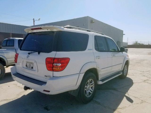 5TDZT38A53S160194 - 2003 TOYOTA SEQUOIA LI WHITE photo 4