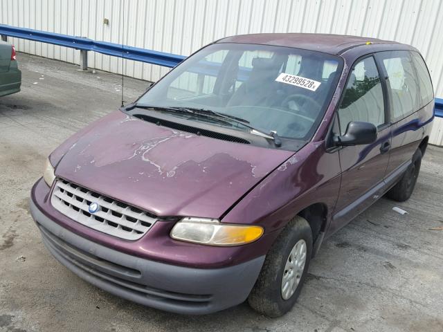 2P4FP25B7XR281561 - 1999 PLYMOUTH VOYAGER PURPLE photo 2