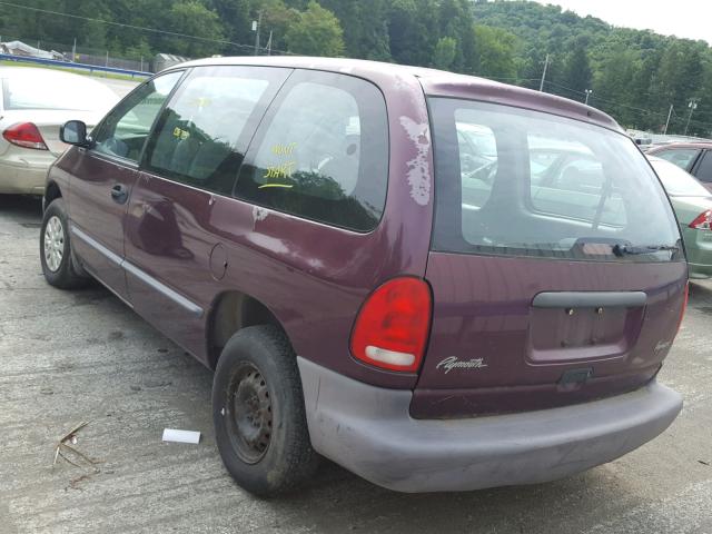 2P4FP25B7XR281561 - 1999 PLYMOUTH VOYAGER PURPLE photo 3