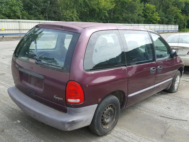 2P4FP25B7XR281561 - 1999 PLYMOUTH VOYAGER PURPLE photo 4