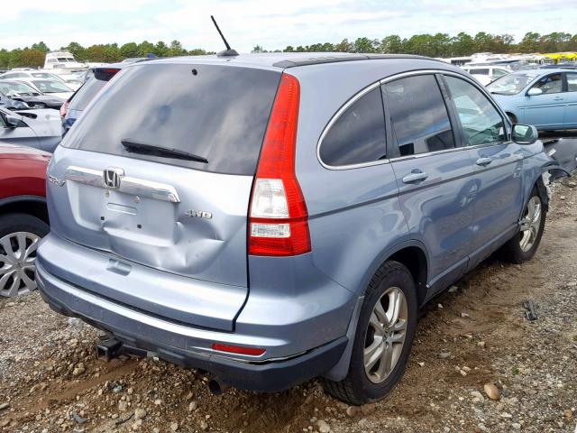 5J6RE4H76AL091724 - 2010 HONDA CR-V EXL BLUE photo 4