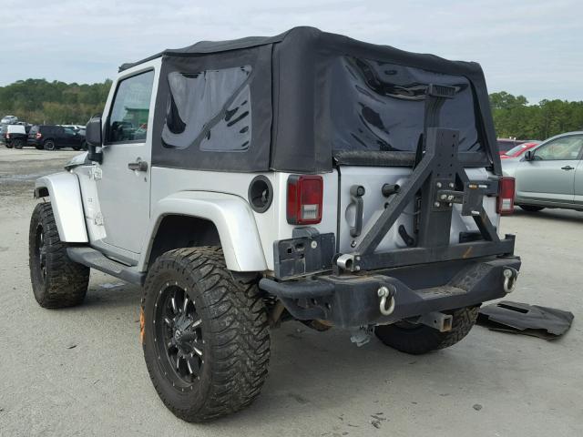 1J4FA54167L183706 - 2007 JEEP WRANGLER S SILVER photo 3