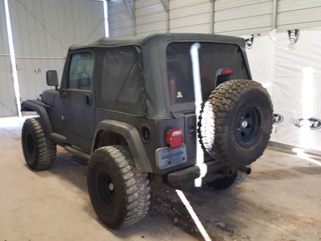 1J4FA49S02P722608 - 2002 JEEP WRANGLER / BLACK photo 3