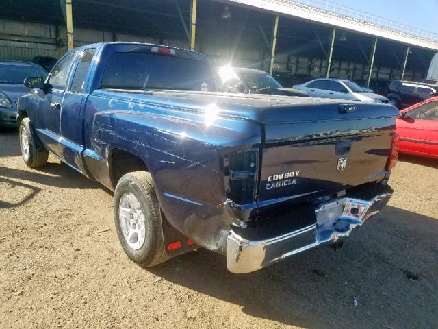 1D7HE42K86S671008 - 2006 DODGE DAKOTA SLT BLUE photo 3