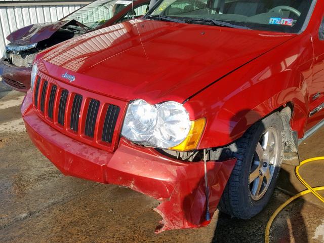 1J8GR48K89C542775 - 2009 JEEP GRAND CHER RED photo 9