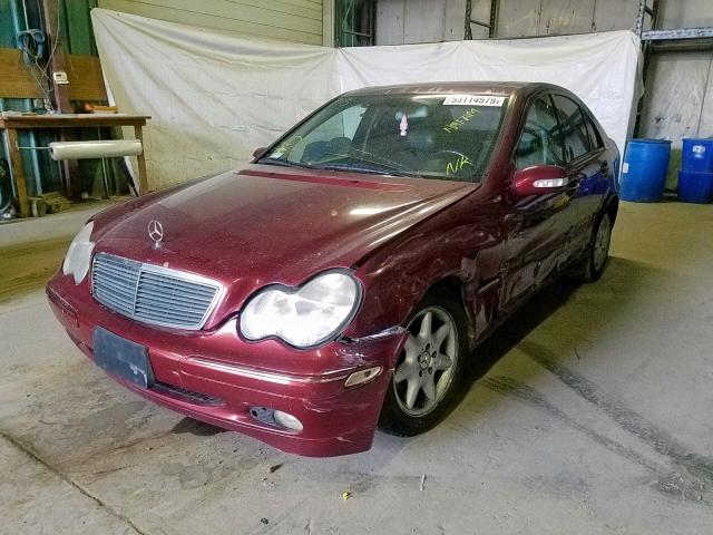 WDBRF61JX2F290648 - 2002 MERCEDES-BENZ C 240 RED photo 2