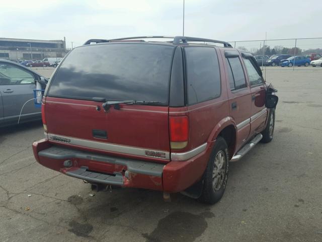 1GKDT13W4W2523389 - 1998 GMC JIMMY MAROON photo 4