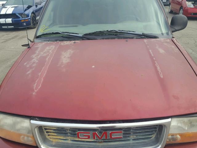 1GKDT13W4W2523389 - 1998 GMC JIMMY MAROON photo 7